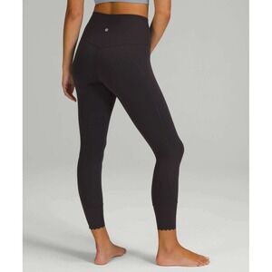 $118 NWOT Lululemon Align High Rise Scalloped Hem Leggings Dark Brown Size 2